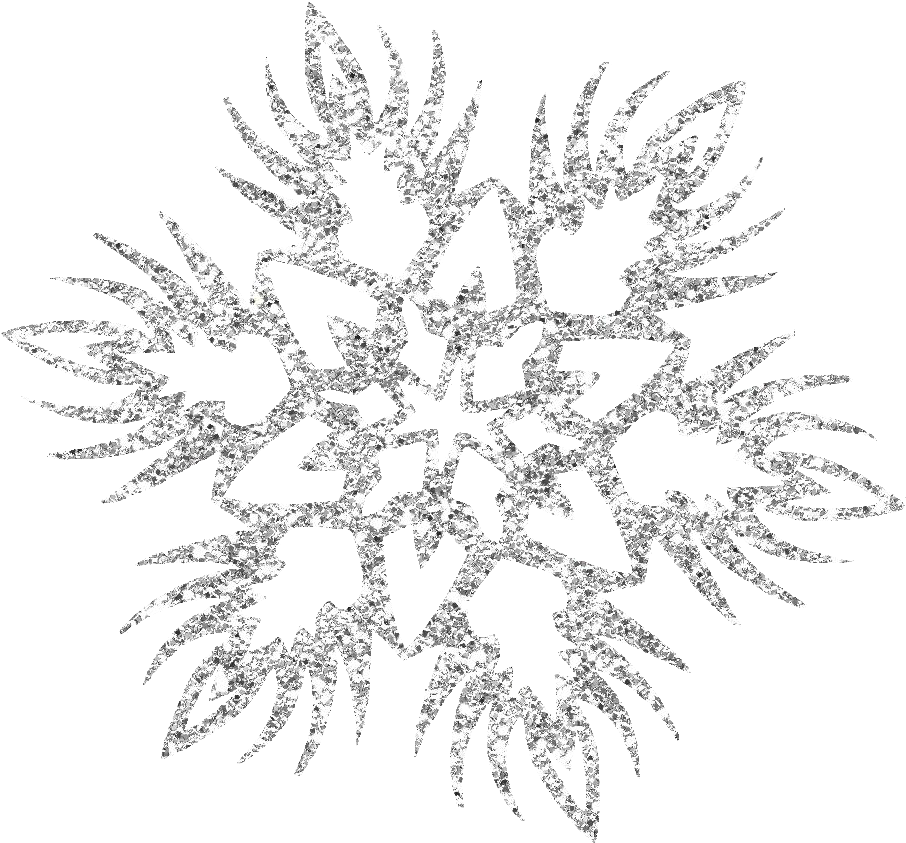 Intricate Silver Snowflake Design.png PNG image