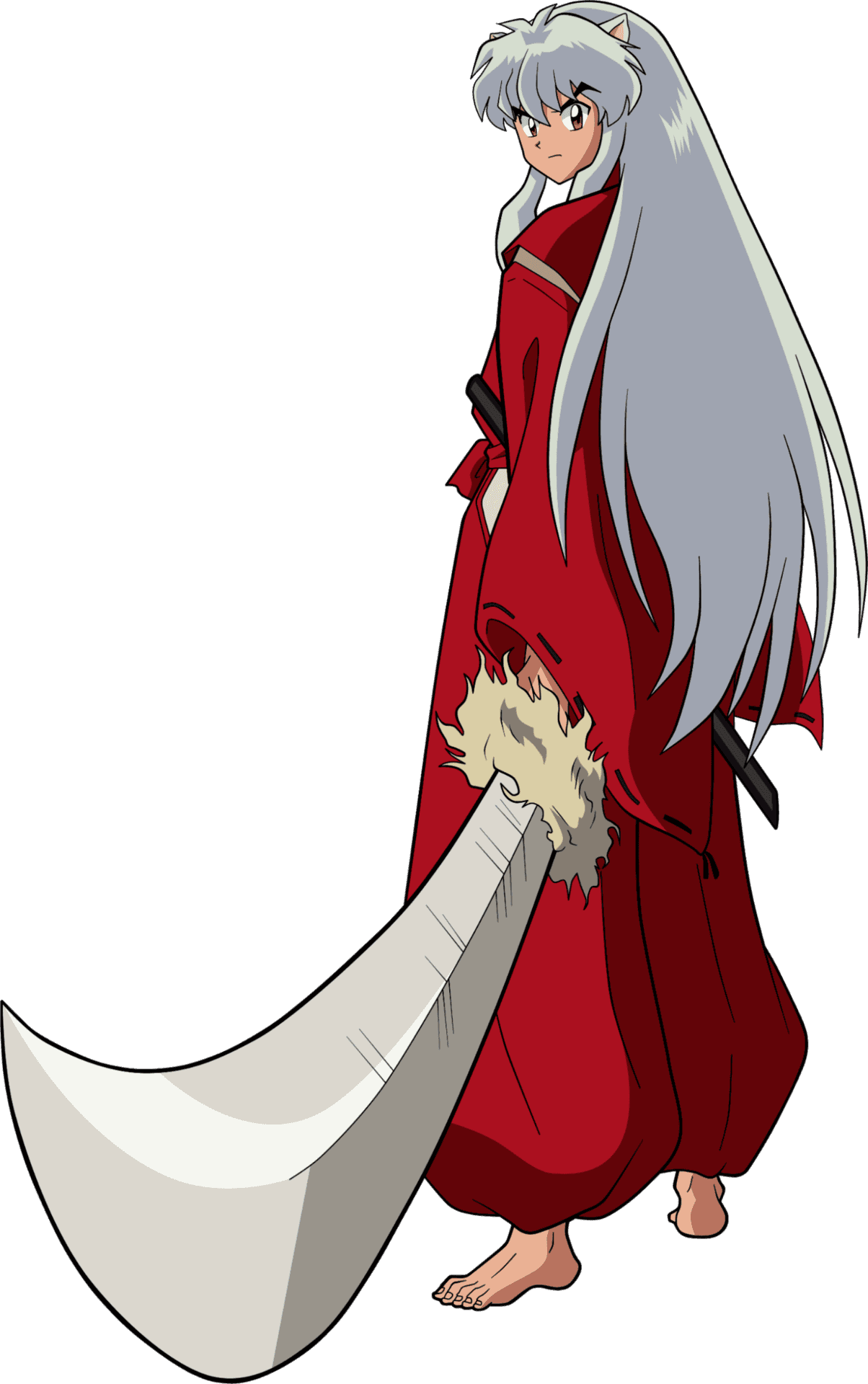 Inuyasha_with_ Tessaiga_ Anime_ Character PNG image