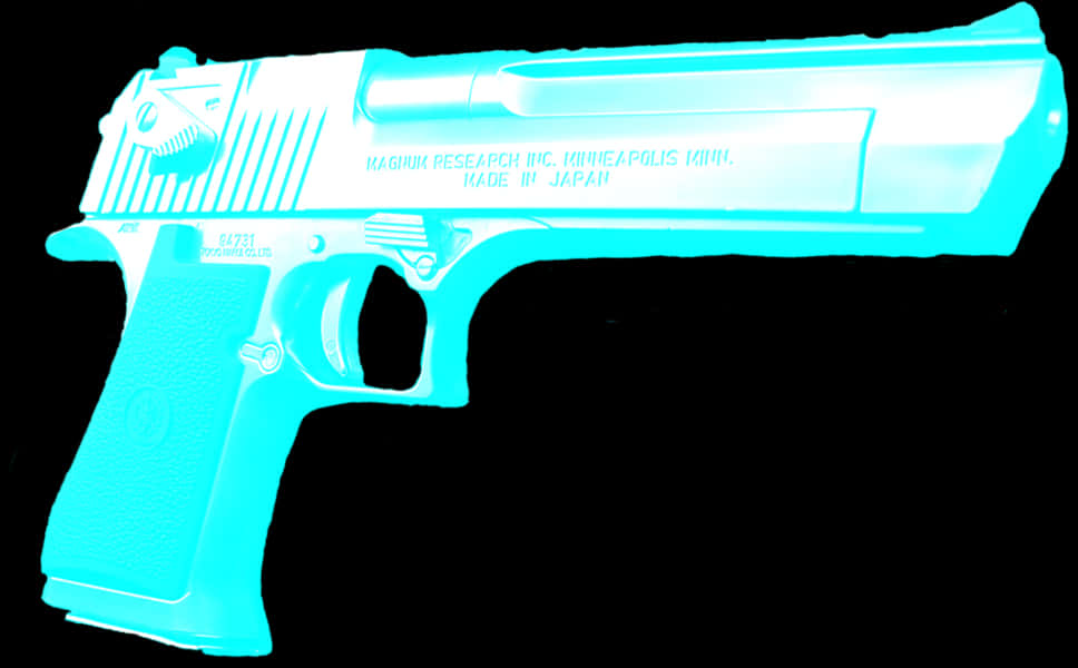 Inverted Desert Eagle Pistol PNG image