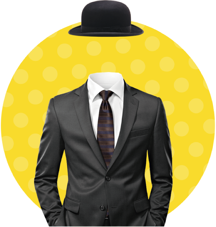 Invisible Man Suitand Hat PNG image