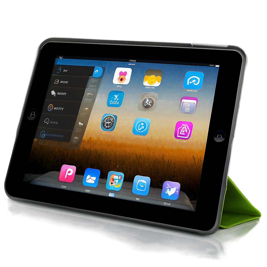 Ipad With App Screen Mockup Png 06212024 PNG image