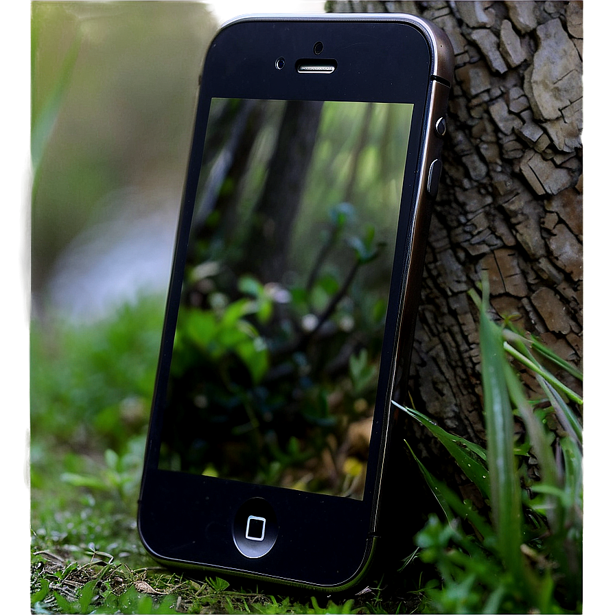 Iphone Mockup In Nature Png Xtx93 PNG image