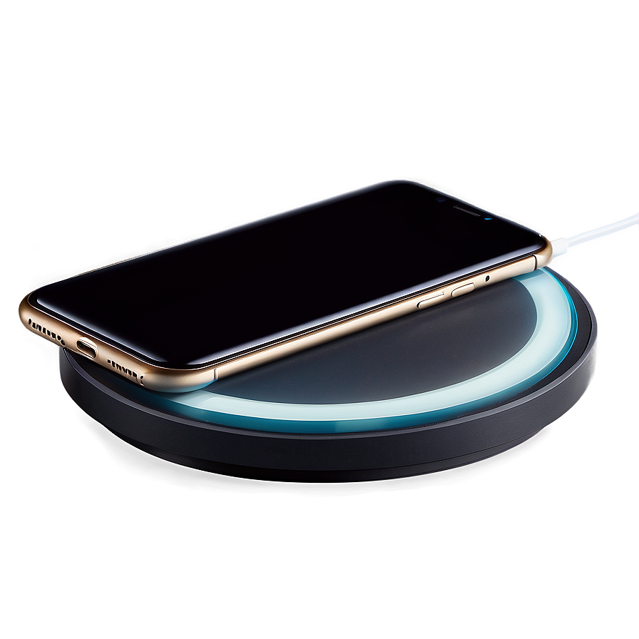 Iphone On Wireless Charging Pad Png Kky PNG image