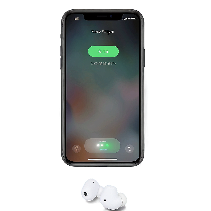 Iphone With Airpods Connected Png 74 PNG image