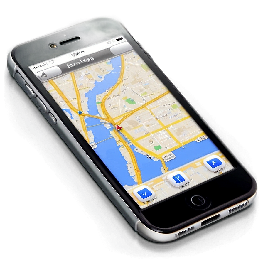 Iphone With Map Navigation Png 72 PNG image