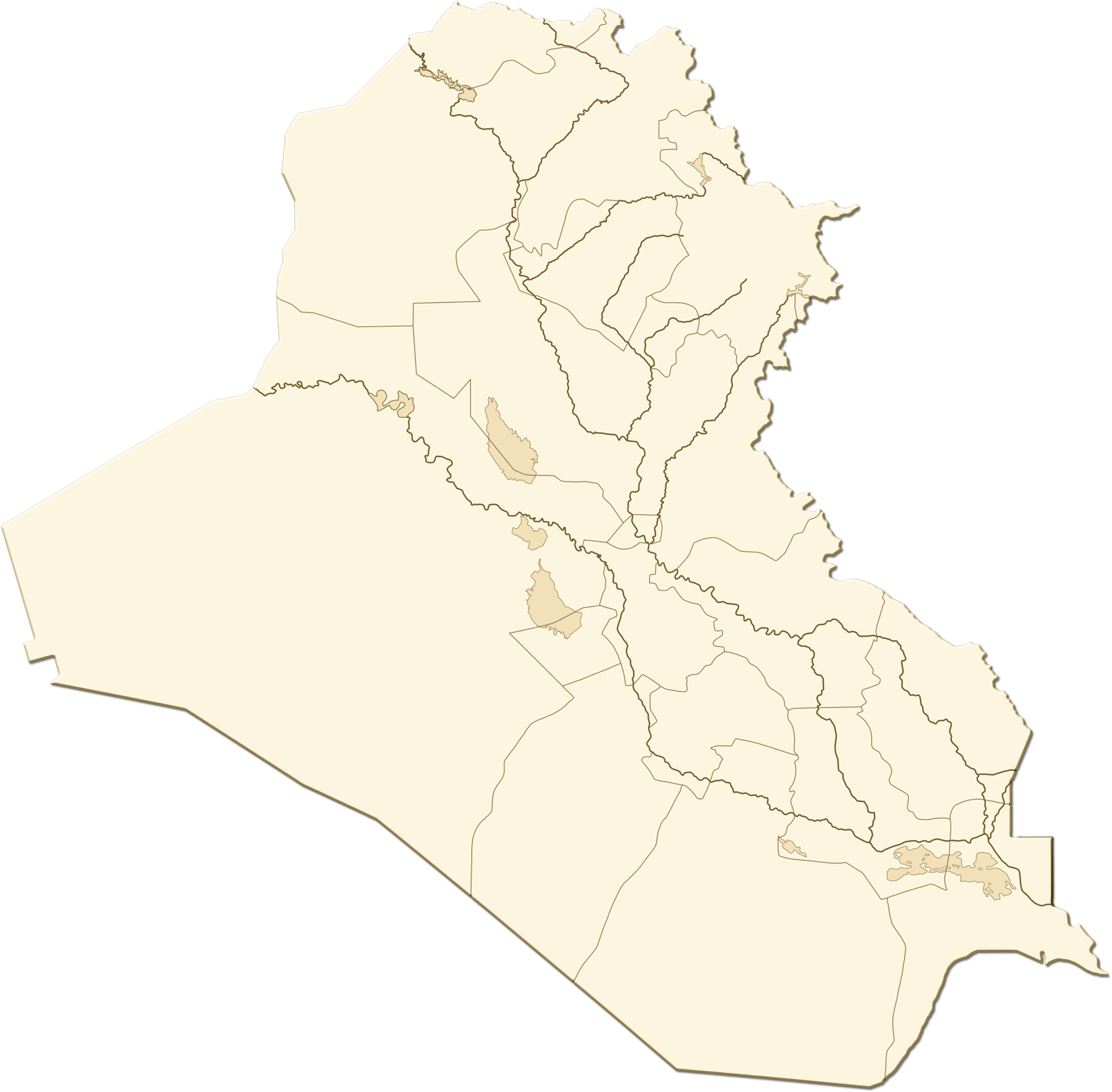 Iraq Administrative Divisions Map PNG image