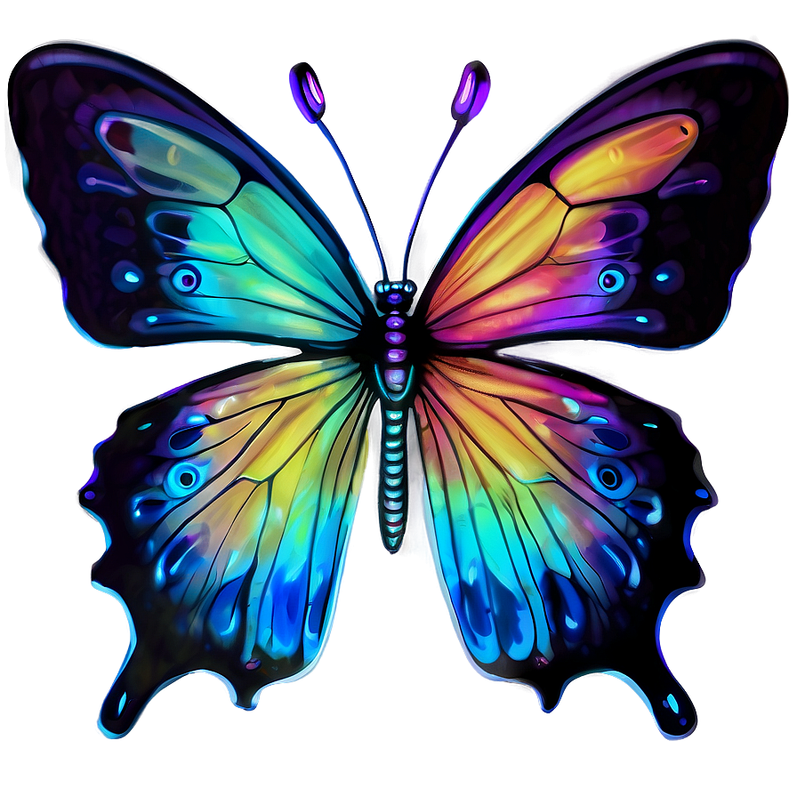 Iridescent Butterfly Glow Png Iaj PNG image