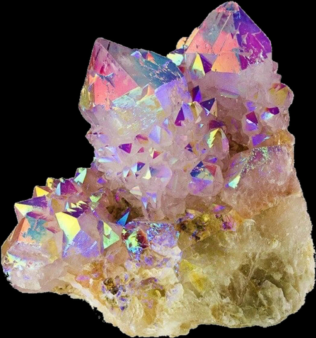 Iridescent Crystal Cluster.jpg PNG image
