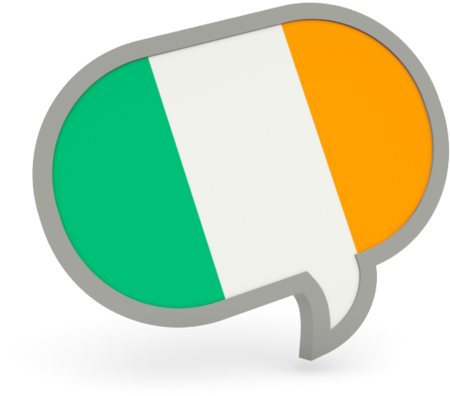 Irish Flag Speech Bubble PNG image