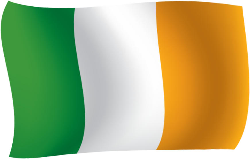 Irish National Flag Waving PNG image