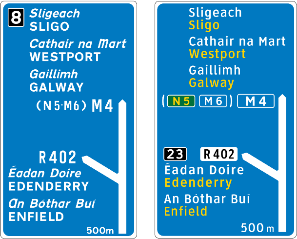 Irish_ Road_ Signs_ Directions PNG image