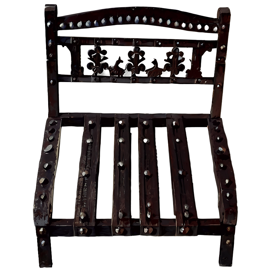 Iron And Wood Bench Png Isn PNG image