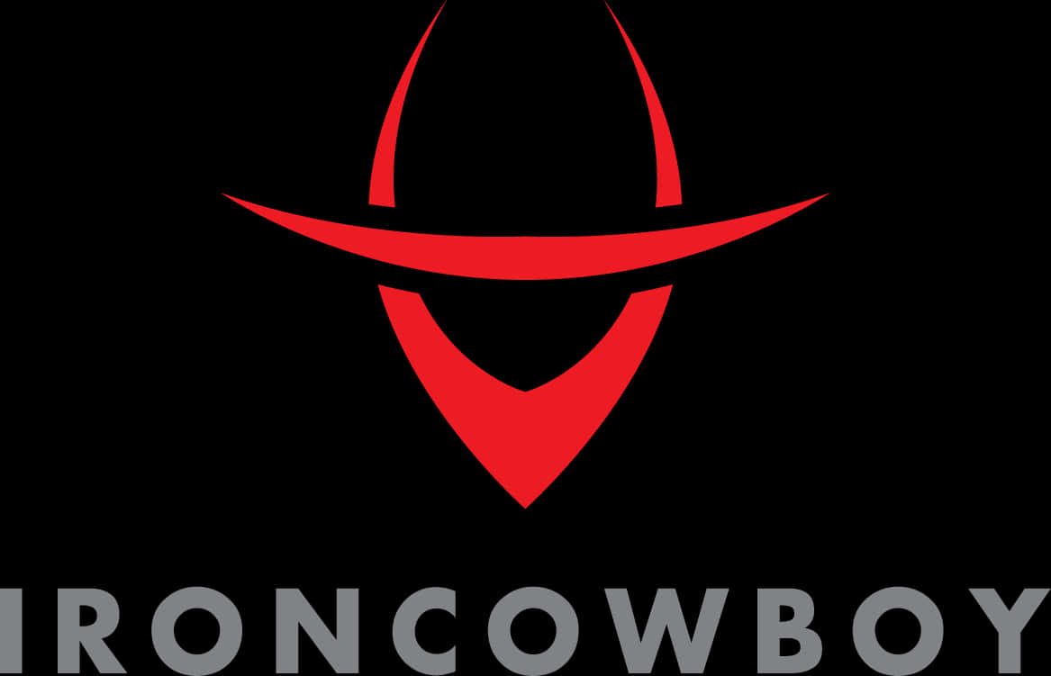 Iron Cowboy Logo Redand Black PNG image