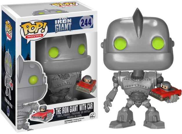 Iron Giant Funko Pop With Car PNG image