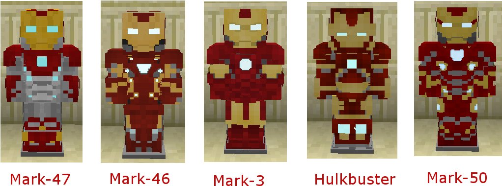 Iron Man Armor Evolution Pixel Art PNG image