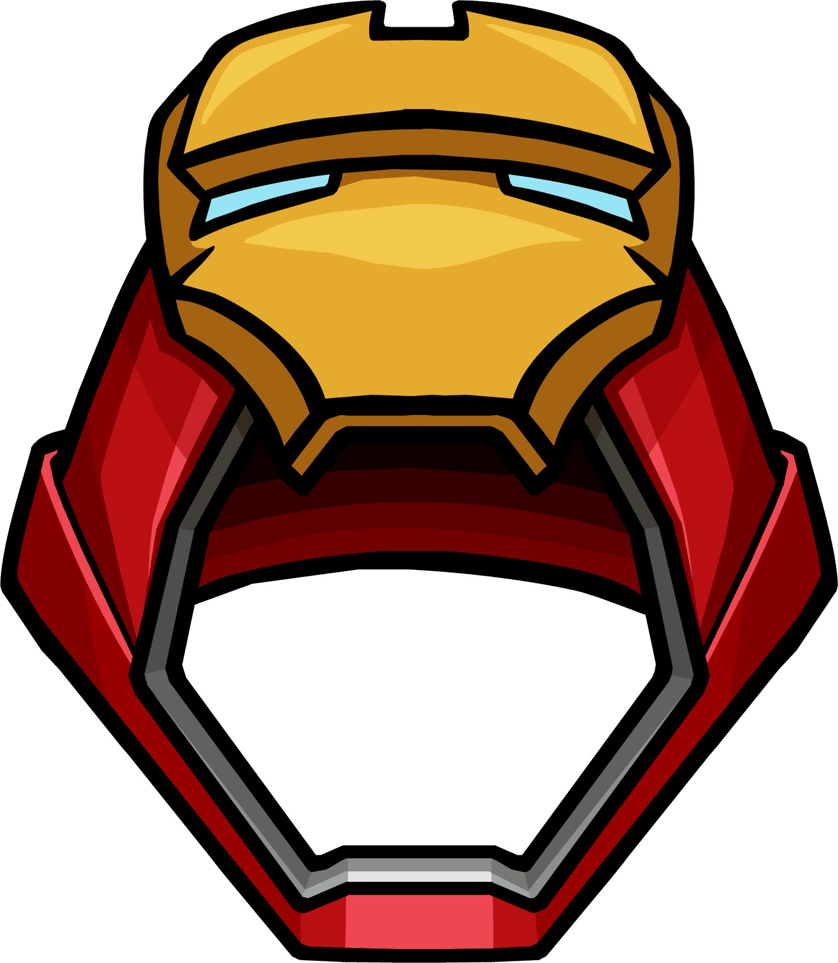 Iron Man Helmet Illustration PNG image