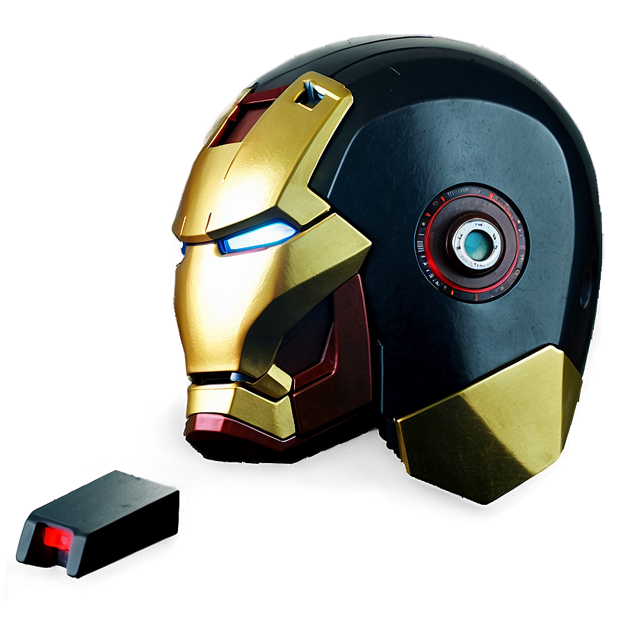 Iron Man Helmet With Hud Display Png Moa PNG image