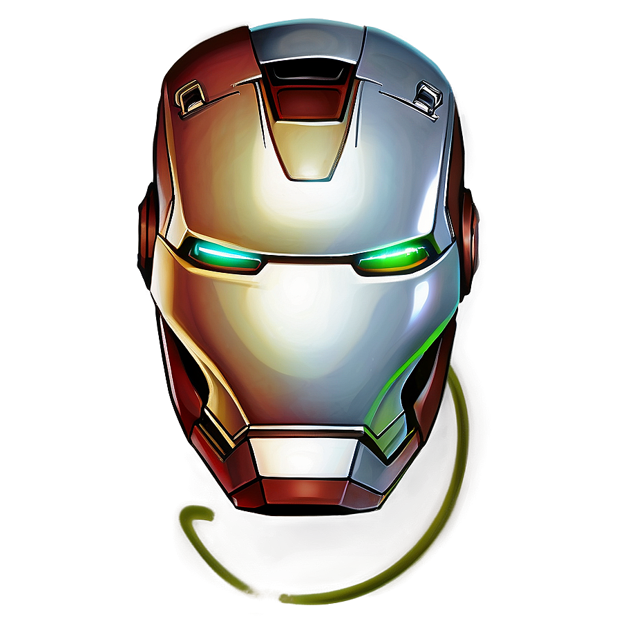 Iron Man Helmet With Reflective Visor Png Bxt PNG image