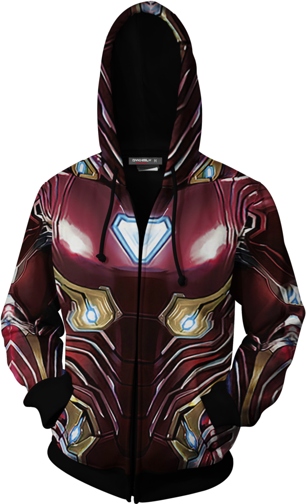 Iron Man Inspired Hoodie Design PNG image