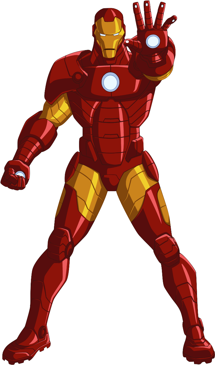 Iron Manin Action Pose PNG image