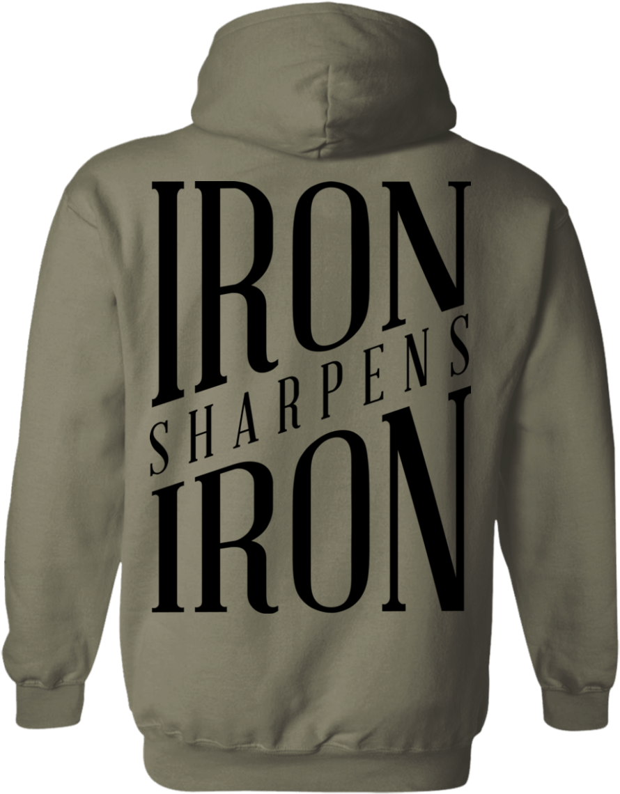 Iron Sharpen Iron Hoodie PNG image