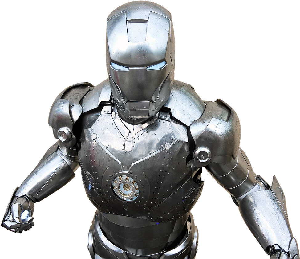 Iron Suit Armor Standing PNG image