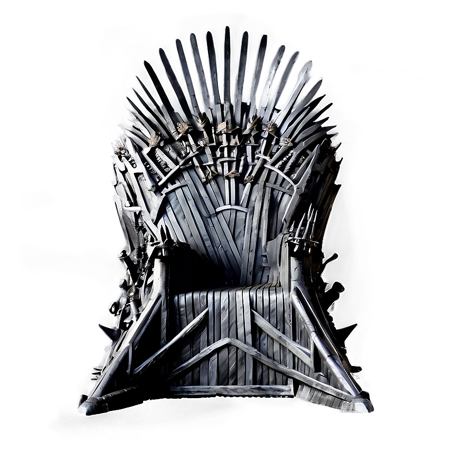 Iron Throne Black And White Png 06282024 PNG image