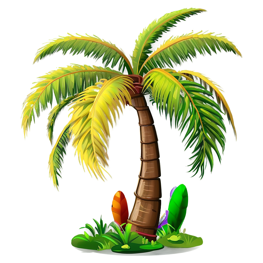 Isolated Cartoon Palm Tree Png 35 PNG image