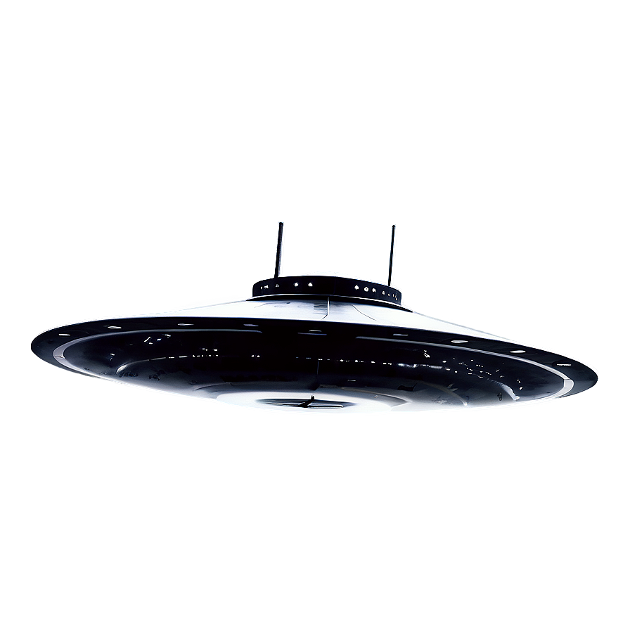 Isolated Flying Saucer Silhouette Png 06202024 PNG image