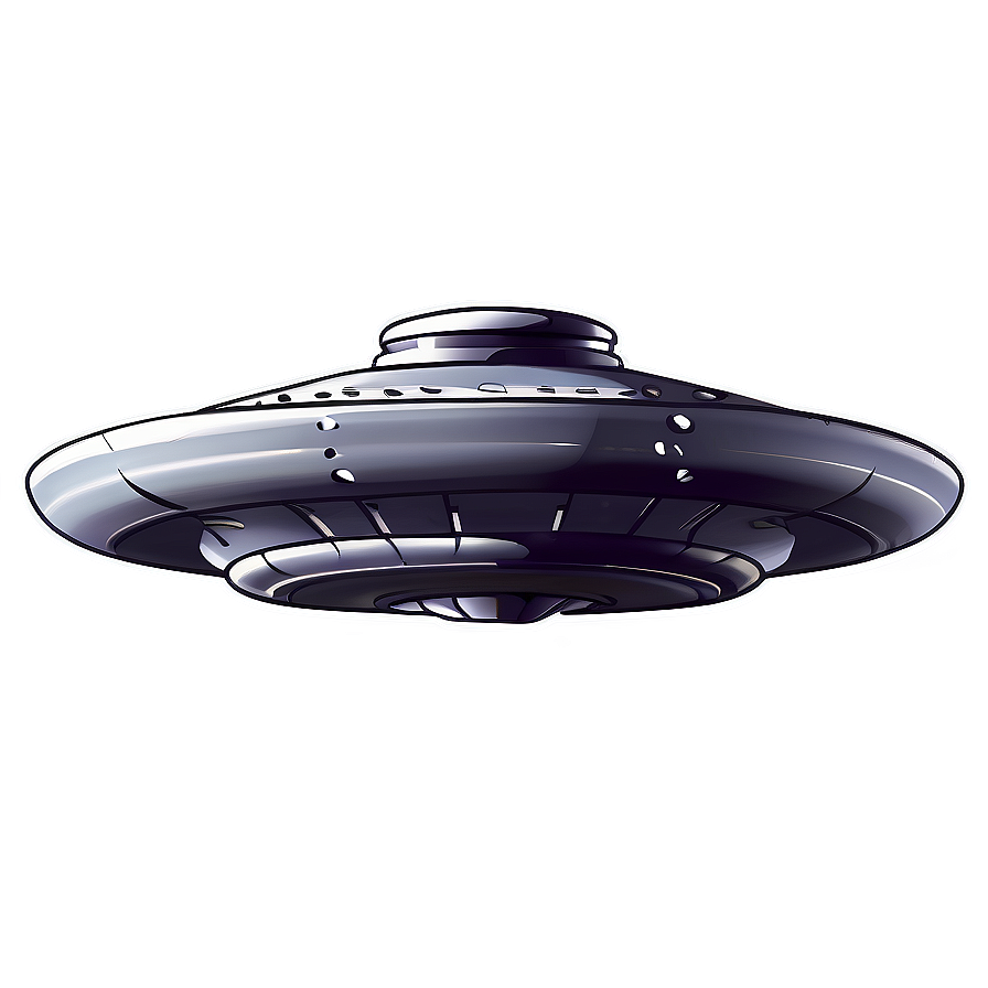 Isolated Flying Saucer Silhouette Png 17 PNG image