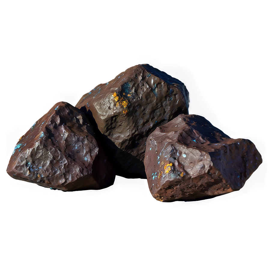 Isolated Iron Ore Mineral Png Ecl60 PNG image