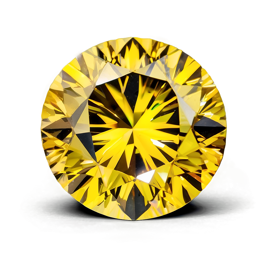 Isolated Yellow Diamond Gemstone Png 52 PNG image