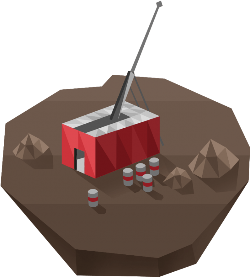 Isometric Antarctic Research Station PNG image