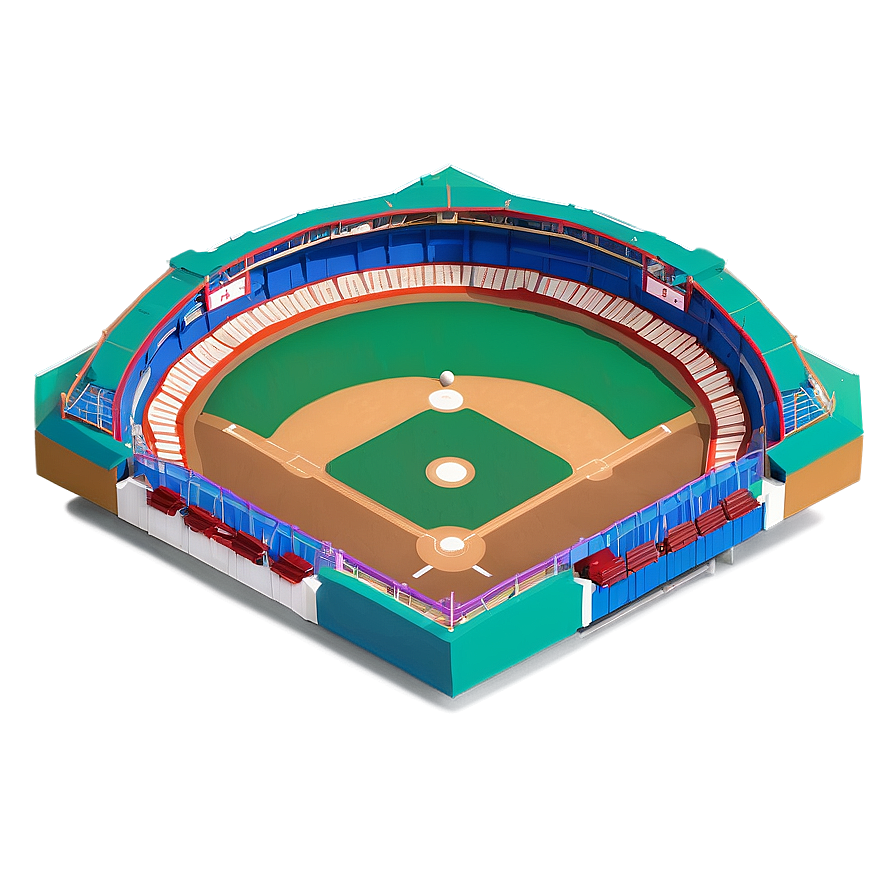 Isometric Baseball Diamond View Png Fjq26 PNG image