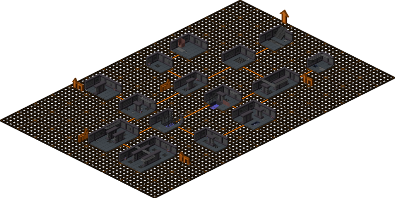 Isometric Factory Floor Layout PNG image