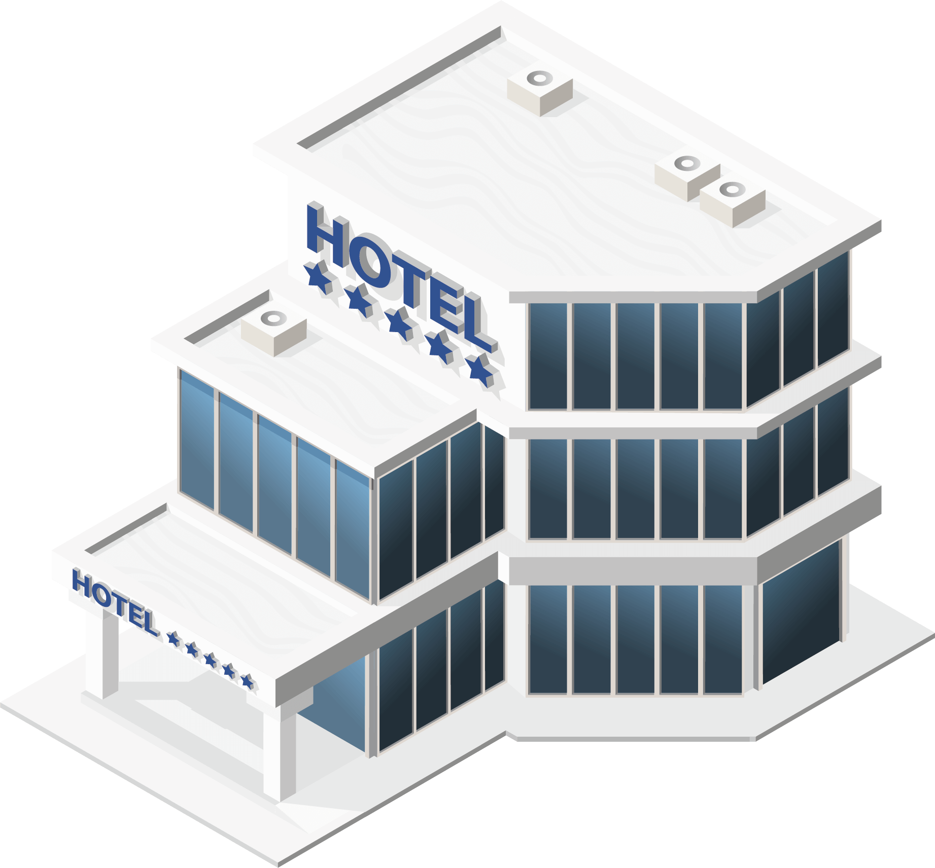 Isometric Hotel Design PNG image