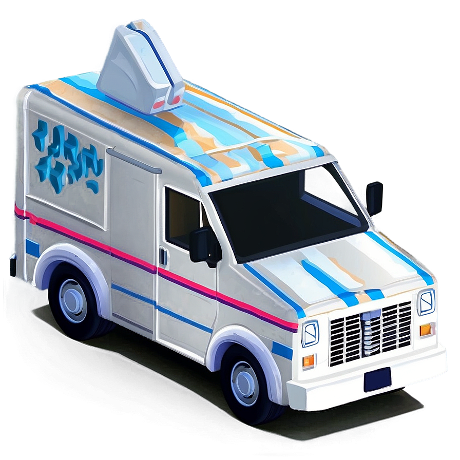 Isometric Mail Truck Graphic Png Hmi10 PNG image