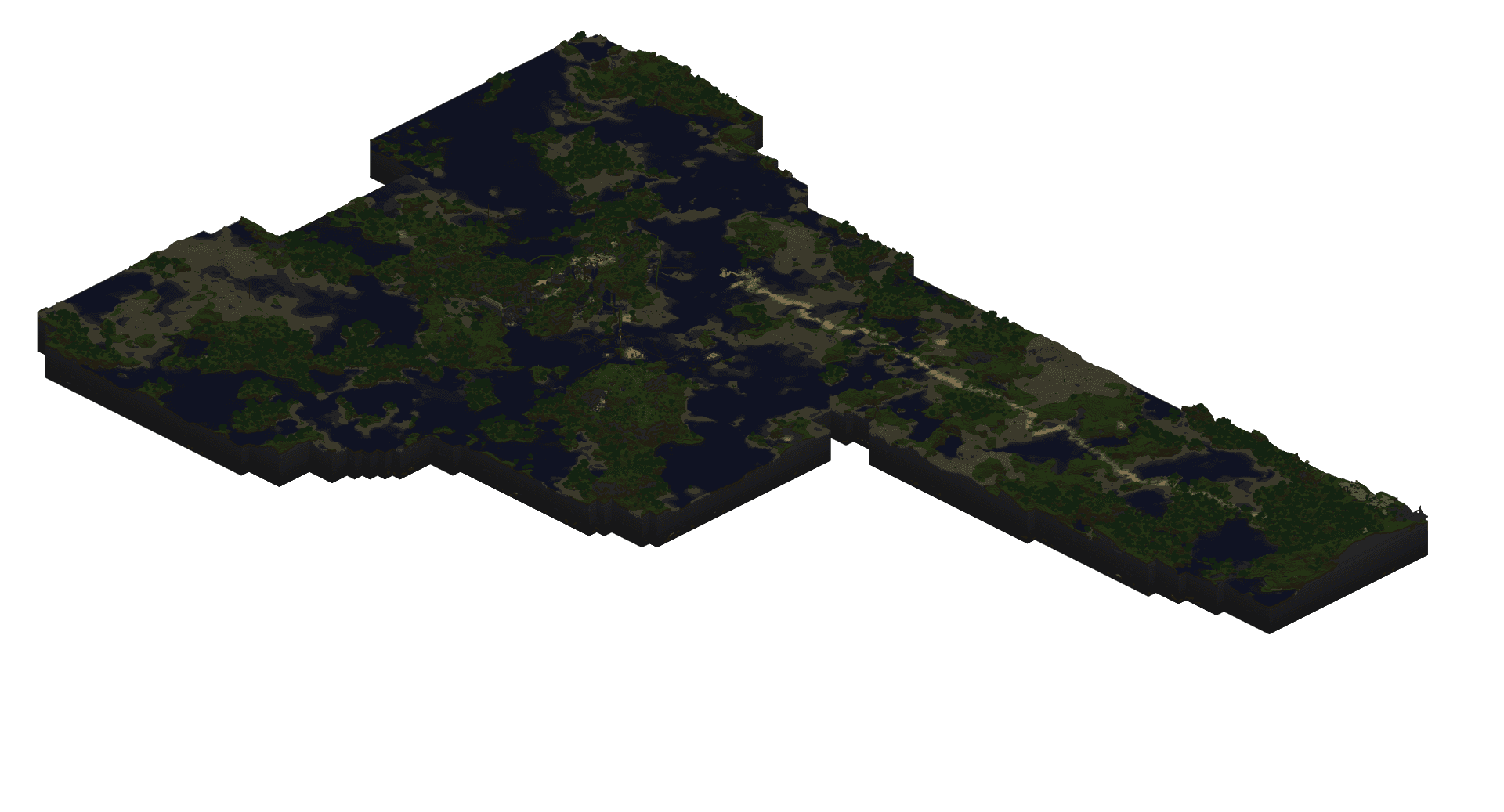 Isometric Minecraft Cave Formation PNG image