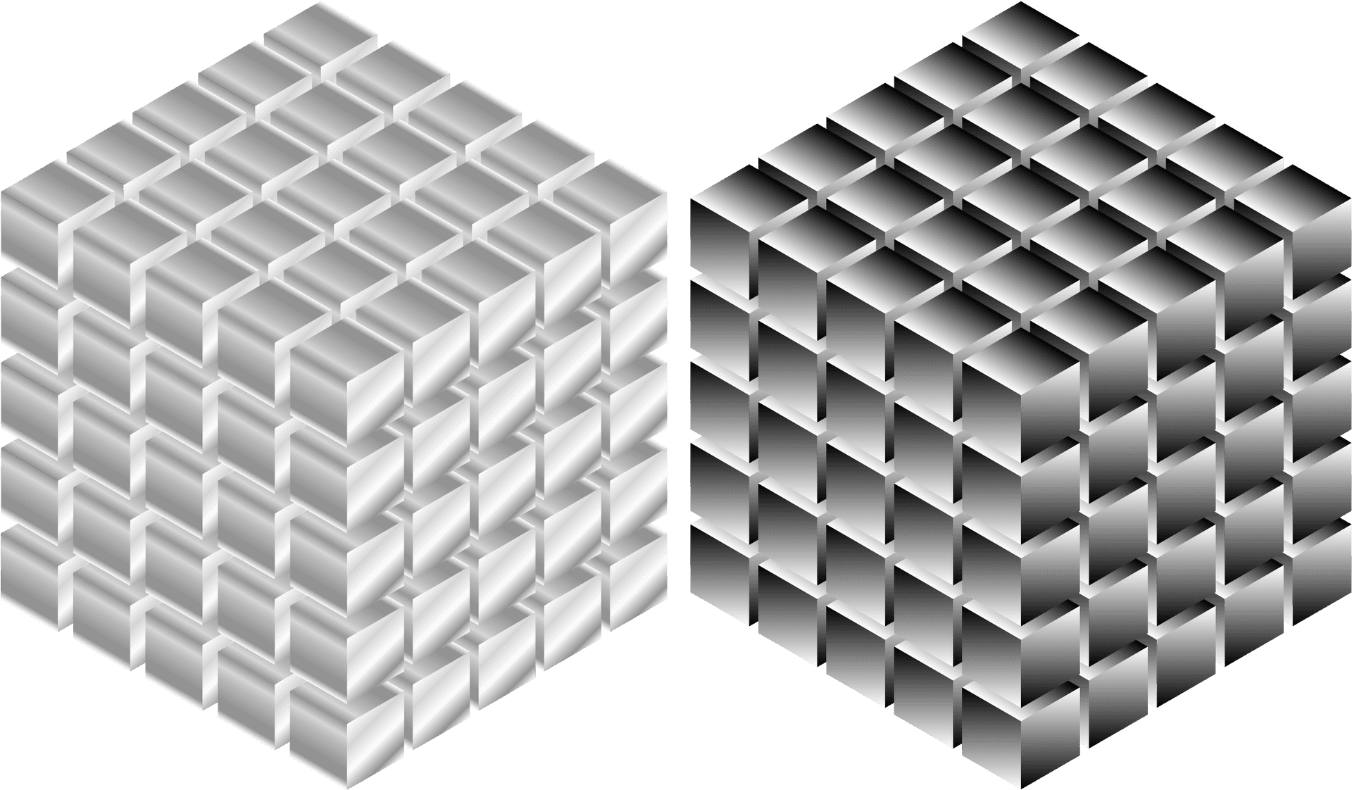 Isometric Optical Illusion Patterns PNG image