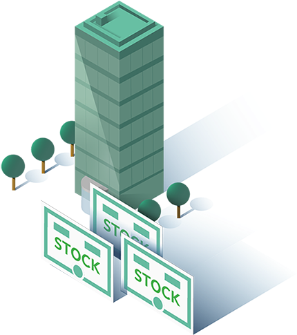 Isometric Stock Market Concept PNG image