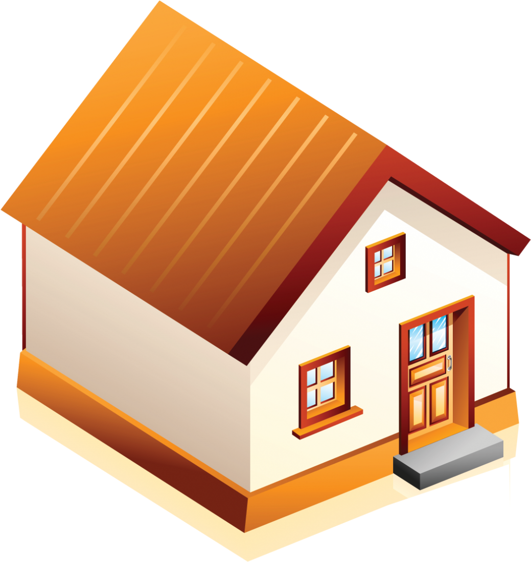 Isometric Vector House Illustration PNG image