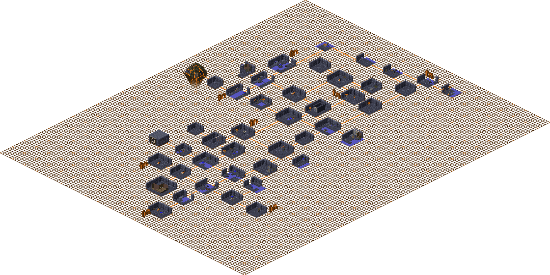 Isometric View Abstract Structure Design PNG image