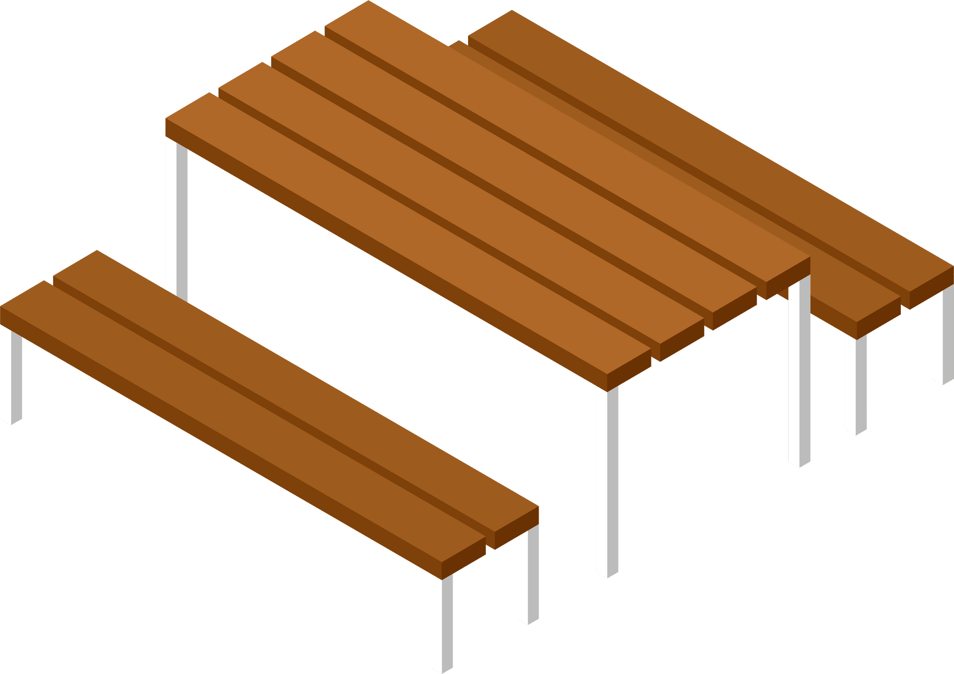 Isometric Wooden Table Clipart PNG image