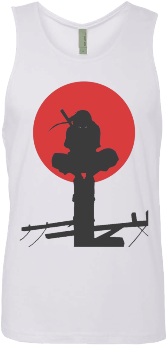 Itachi Silhouette Red Sun Tank Top PNG image