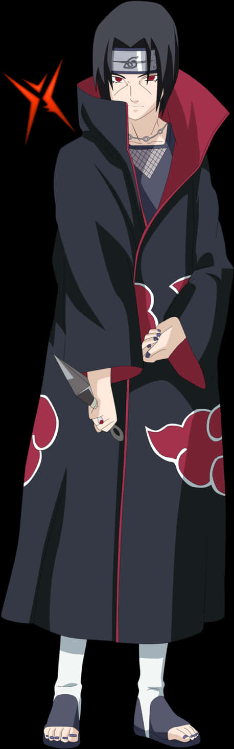 Itachi Uchiha Akatsuki Robe PNG image