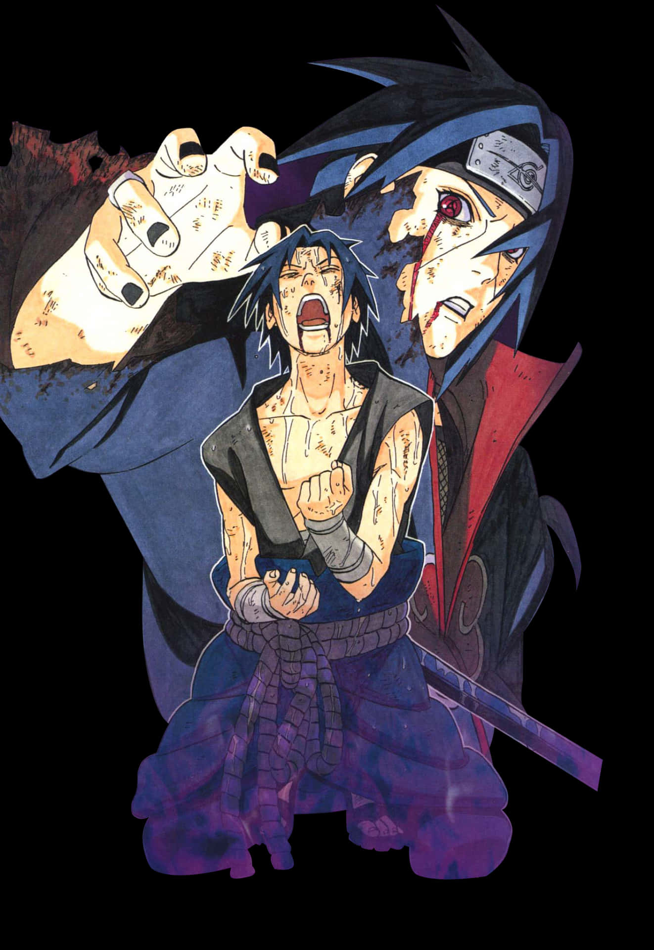 Itachi Uchiha Final Moments PNG image