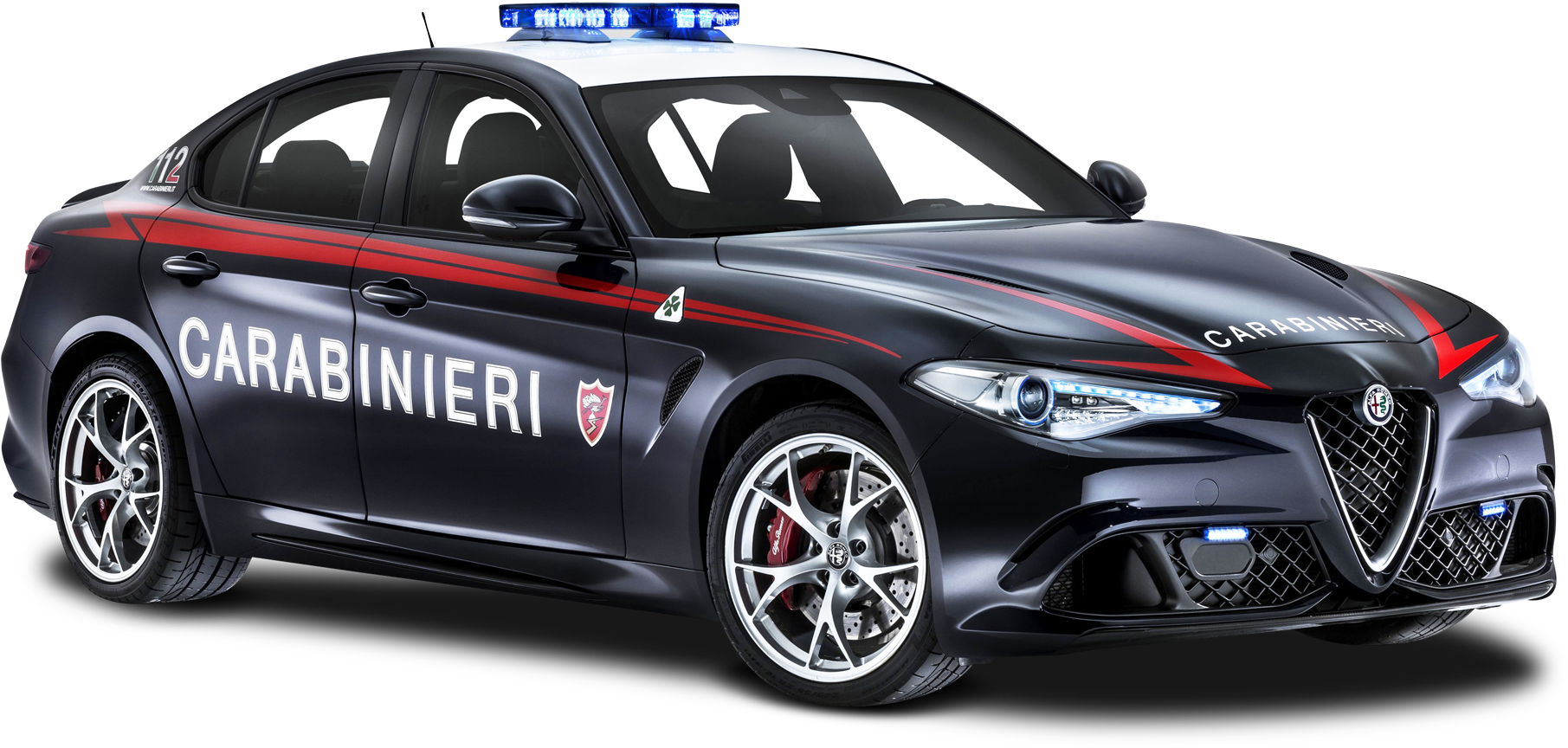 Italian Carabinieri Police Car Alfa Romeo PNG image