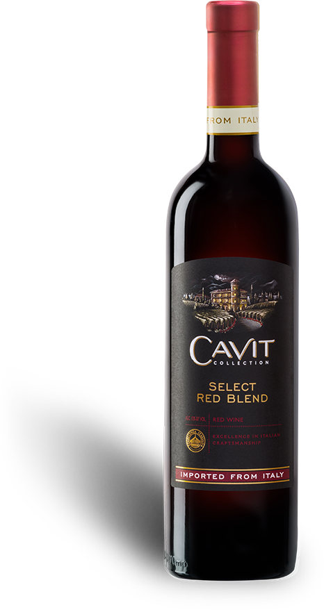 Italian Cavit Select Red Blend Wine Bottle PNG image