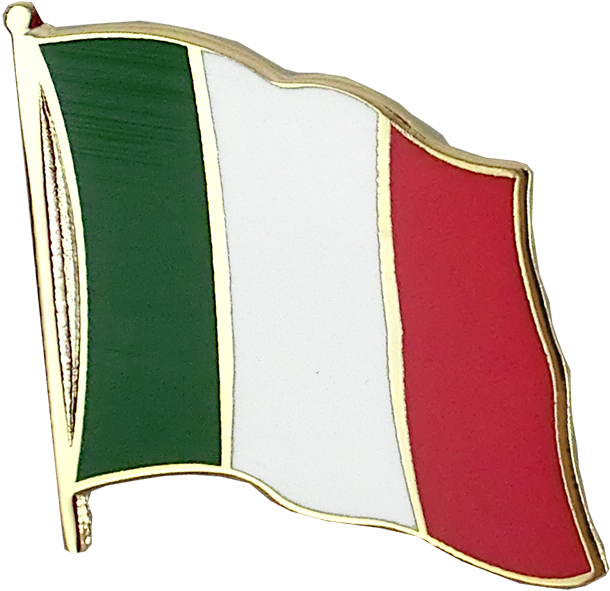 Italian_ Flag_ Gold_ Trim_ Pin PNG image