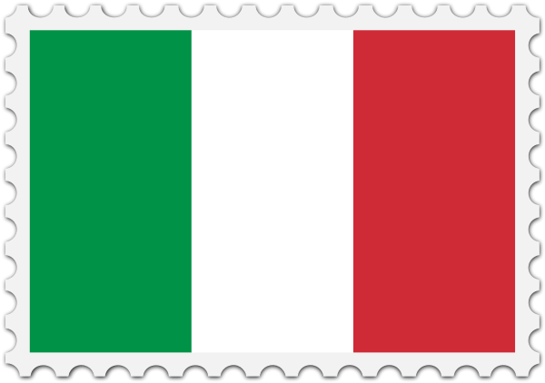 Italy National Flag Postage Stamp Design PNG image